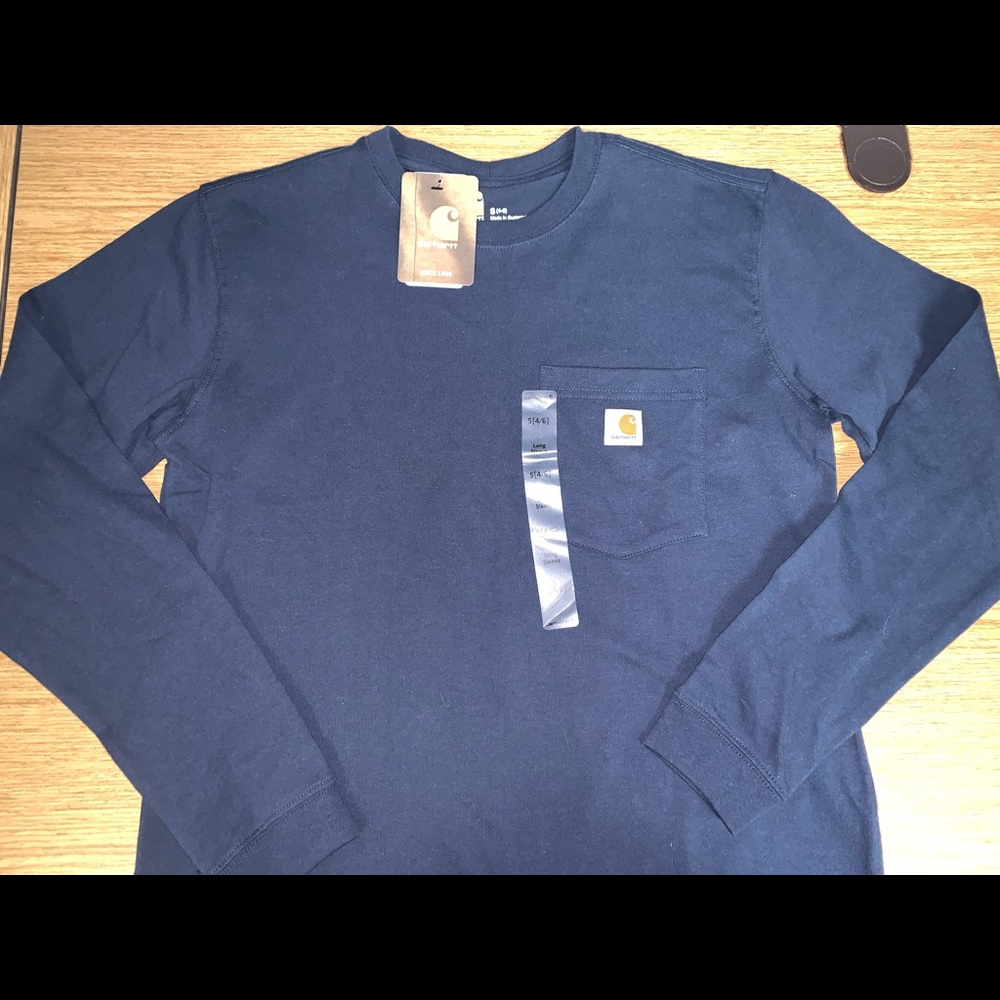 NEW Carhartt Blue Long-sleeve Workwear Shirt S